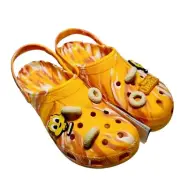 Crocs Honey Nut Cheerios Classic Clog Kids Size 5c 5 Toddler Baby Sandals Charms