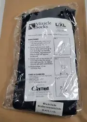 Miracle Socks Microfiber Compression Socks Black-L/XL (One Pair)