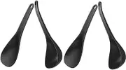 HEALEEP 2 Sets Non Stick Kitchen Utensil Set Heat Resistant Rice Paddle Soup Ladle Ergonomic Spoons for Cooking for Serving Rice and Soup Easy to Clean and Maintain