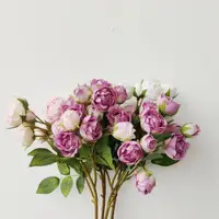 在飛比找ETMall東森購物網優惠-粉紫薔薇 玫瑰泡泡 多頭仿真小玫瑰 美式家居 高檔 品質 拍