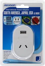 Jackson Outbound USB Travel Adaptor - Japan/USA