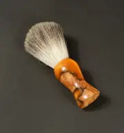 Shaving brush badger hair olive wood