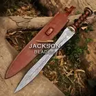 Custom & Handmade Damascus Steel Roman Gladiolus Hunting Sword Of Julius Caesar