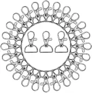 50PCS Swivel Clasps Lanyard Snap Hooks, Premium Key Chain Clip Hook Lobster Claw