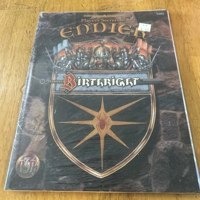TSR Birthright Player's Secrets of Endier 3105 Dungeon & Dragons New Sealed
