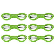 6 Pcs Folding Scissors Non-Rust Portable Mini Scissors Travel Small Shear Green