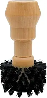 AIMALL Espresso Machine Cleaning Brush, 360° Omni-Directional Portafilter Brush, Ergonomic Wooden Handle, Suitable for 49-58mm Powder Cups
