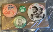Assorted Jimmy Carter Buttons 6 Buttons in Total