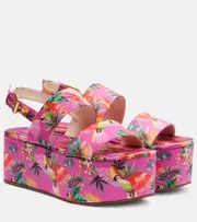 [Farm Rio] Farm Rio Printed platform sandals AU 4 pink