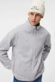 J Lindeberg Men's Lorentz Mid Layer AMJS09022 U199 Grey Medium NWT NEW