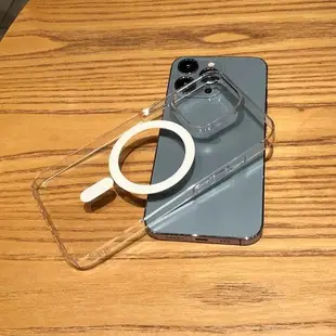 超薄磁吸透明無線充電適用于蘋果13手機殼iPhone14promax硬殼11簡約12pro男13mini防摔xs不變黃7/8p保護套xr