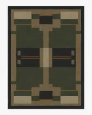 275' x 365' | Machine Washable Runner Rug | Kid & Pet Friendly | Indoor Rug | Architectural Digest Monolith Olive Green Rug | Ruggable