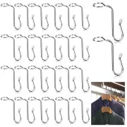 50 Pcs Metal Hanger Connector Hooks Clothes Hanger Connector Extender Hooks