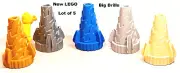New LEGO Drill Bits LARGE ROCK RAIDERS Lot of 5 DRILLS Assorted Colors Gold Blue