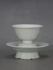 Song Hutian Kiln Shadow Blue and White Glazed Lotus Leaf Cup