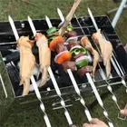 10x/20x Barbecue Skewers Flat Extra Wide Kebab Shish BBQ Heavy Duty Strong Grill