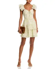 Aqua Printed Eyelet Dress - Exclusive