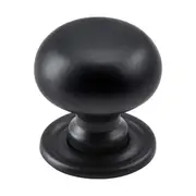 9563 Cupboard Knob Sheet Brass Matte Black D25xP27mm