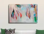 Abstract Feather Stretched Canvas Print