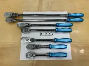 Snap-on Tools USA NEW 7pc BLUE PEARL Hard Handle 3/8" Fixed Flex Ratchet Lot Set