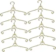 ibasenice 10pcs Doll Hanger Doll Closet Doll Clothes Doll House Clothes Hanger Doll Accessories Mini Dollhouse Books Hangers Doll Stands Dolls Coat Hanger Alloy Golden