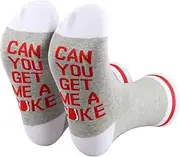 [TSOTMO] Funny Drinking Socks Drink Lover Gift Drinker Party Gift Novelty Drinker Sock for Men Women (GET ME C socks), Get Me C Socks, One Size