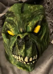 NWT Vintage Black Light Green Ghoul Mask Halloween Totally Ghoul PMG Kmart