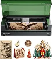 xTool S1 Laser Engraver, 20,000mW(20W) Enclosed Class 1 Diode Laser Cutter and Laser Engraving Machine for Cleaner Engraving and Cutting on Wood, Acrylic, Metal, Jewelry, Leather…
