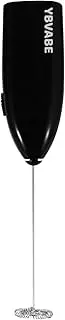 YBVABE Milk Frother Handheld | Matcha Whisk with High Powered Improved | Coffee Stirrer for Froth | Mini Whisk Electric Chocolate Shaker | Drink Mixer for Cappuccino, Frother Aerolatte (Black)