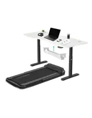[Lifespan Fitness] V-Fold Treadmill with ErgoDesk 1800mm + Cable Management Tray in Black/White