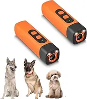 Bark Shield Anti Barking Device for Dogs, Ultrasonic Dog Repeller with LED Light, 25000-40000 Hz Three-Speed Variable Frequency, Suitable for All Types of Dogs (2 pcs)