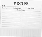 SHINEOFI Recipe Note Cards 50 Sheets of Kitchen Recipe Card Lightweight for Multi-Functional Use