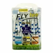 Champ Golf FlyTee My Hite 3-1/4” 83mm 25 Count White/Blue Striped