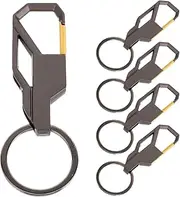 [Healeved] 5pcs Key Chain Holder Metal Keyring for Men Durable Key Chain Rings with Hook Practical Accessory for Organizing and More for Everyday Use