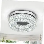 11.8” Modern Crystal Chandeliers Flush Mount Ceiling Light Fixture LED
