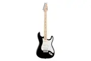 Freedom 6 String Electric Guitar Black 3m Cable Tremolo Arm ST-BK