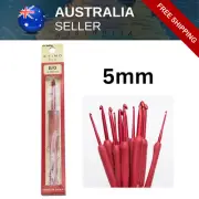 1PC Tulip Etimo Red Crochet Hook – Comfortable Grip DIY Knitting Tool 5mm