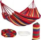 150kg Outdoor Double Hammock Bed Swinging Camping Hanging Tree Strap Hook AUS