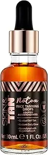 Skinny Tan Face Tan Notox Moisturising Face Tanning Drops - Gradual Fake Tan Face Serum with Vegan Collagen, Cruelty-Free, Paraben Free & Vegan Skincare - Dark Self Tan, 30ml