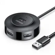 UGREEN CR106 USB2.0 Hub 4-Port HUB Docking Station for Desktop PC Laptop 4-in-1 Multi-Interface Converter Extension Cabl
