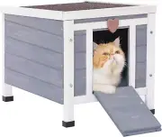 Outdoor Cat House Weatherproof, outside Shelter for Feral Cats, Rabbits, Chicken