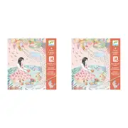 8pc Djeco The Picnic Scratch Cards w/ Stylus Art/Craft Activity Kit Kids 6y+