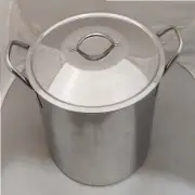 Stainless Steel Large Stock Pot with LID Kitchen Tools Cookware Cooking 8 QT