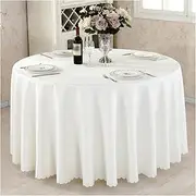 FANIVIN Polyester Tablecloth Table Linen Coffee Table Kitchen Table Cover Table Cloth Round Simple Style Beige Diameter 160 cm