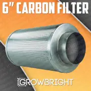 6" Inch Air Carbon Filter Inline Fan Scrubber Virgin Charcoal Odor Control HPS