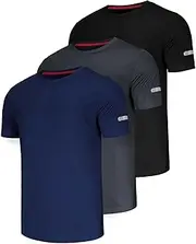 Zoofly 3/5 Pack Men's T Shirts Gym T Shirts for Men Running Shirts Dry Fit Workout Shirts Training Shirts Exercise T Shirts