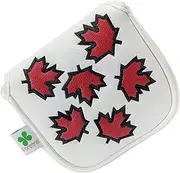 [Foretra] Canada Maple Leaf - Golf Putter Headcover Quality PU Leather Magnetic Closure for Square Mallet Style Putters Scotty Cameron Odyssey Taylormade Ping