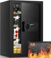 59.94 cm (H) 3.8 Cu Ft Extra Large Safe Box Fireproof Waterproof