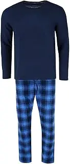 [Hanes] Men's Micro Fleece Pant Set with Waffle Top