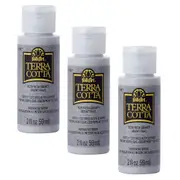 3x Plaid FolkArt Terra Cotta 59ml Acrylic Paint Fresh Granite Textured Finish